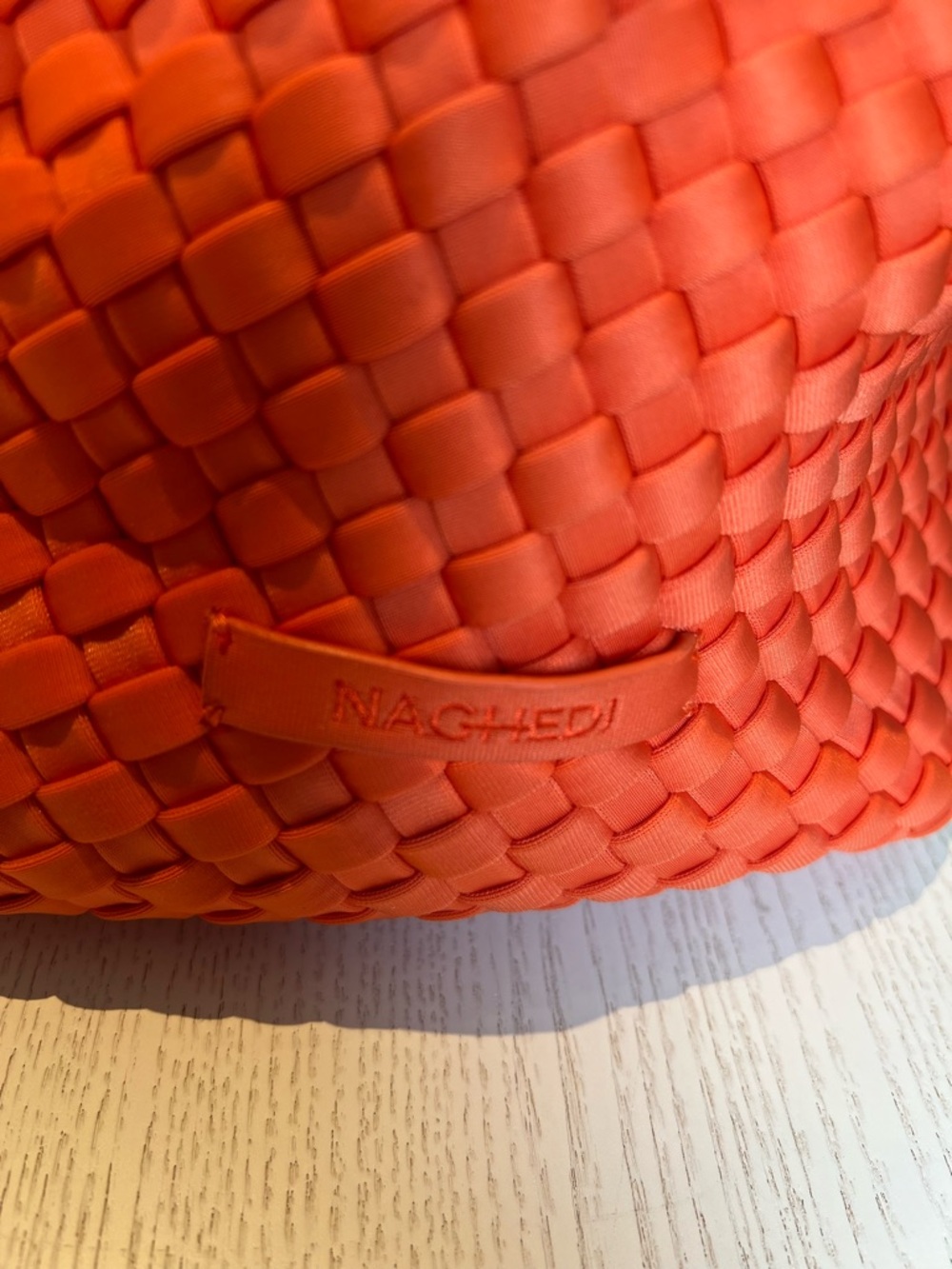 Naghedi Orange Woven Tote - Picture 4 of 13